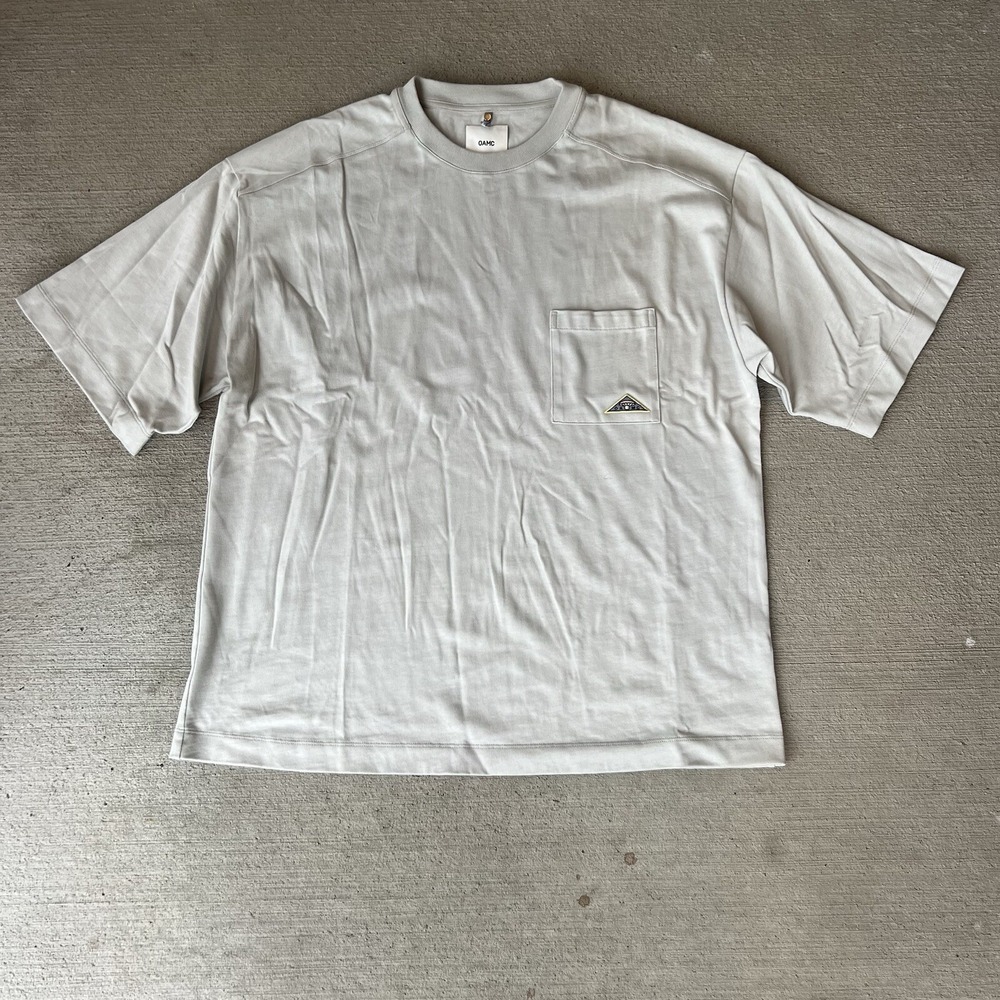OAMC Men's Boxy Fit Logo T-Shirt Made in Italy White Size XL